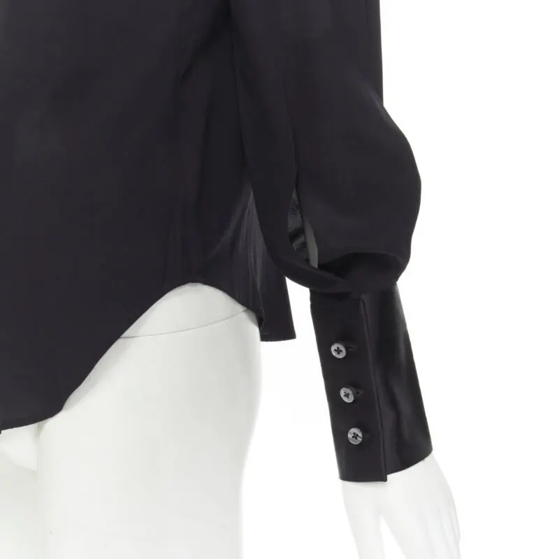 Maison Margiela Reversed Cuff Shirt Black Cotton Never worn - Back View
