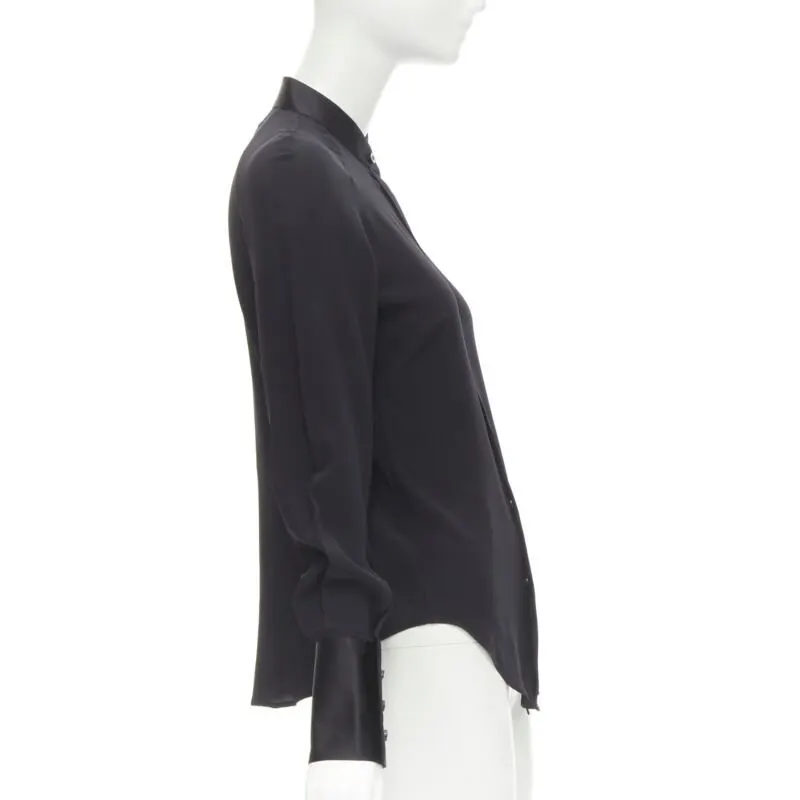 Maison Margiela Reversed Cuff Shirt Black Cotton Never worn - Model View