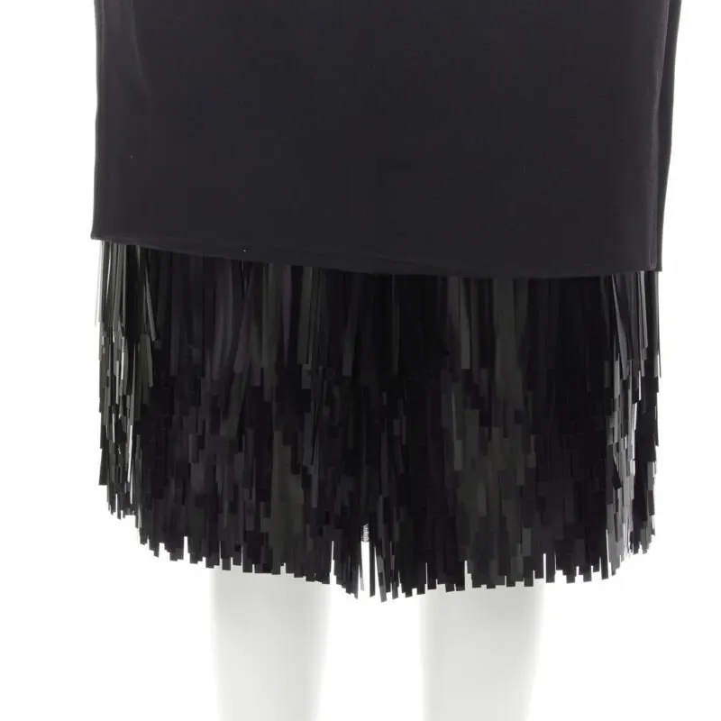 Jason Wu Fringe Cocktail Skirt Black Polyester Never worn - Back View