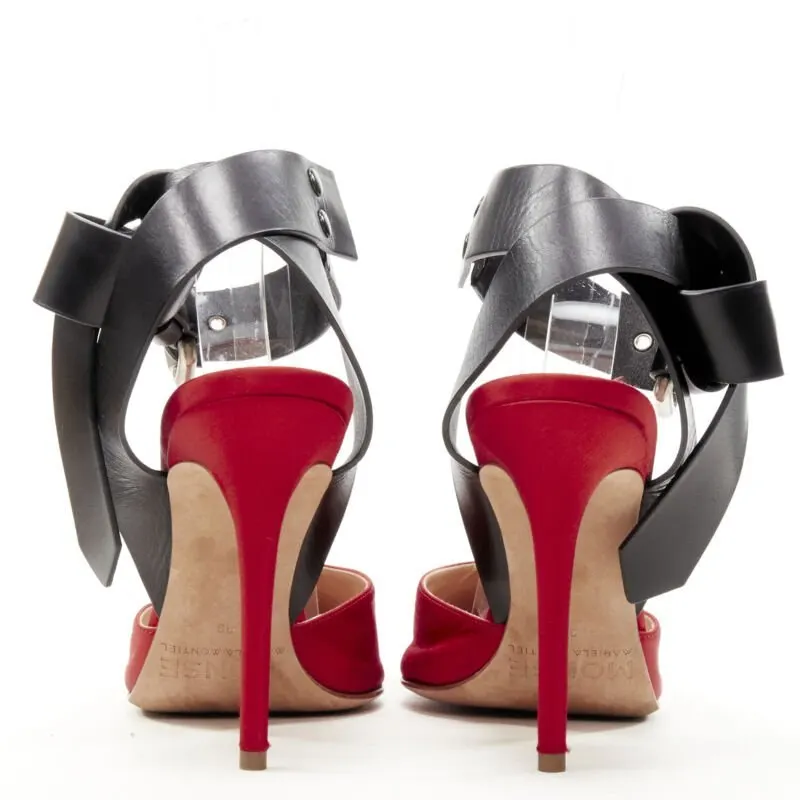 Monse Red Satin Pumps Red Polyester Very good - Box View