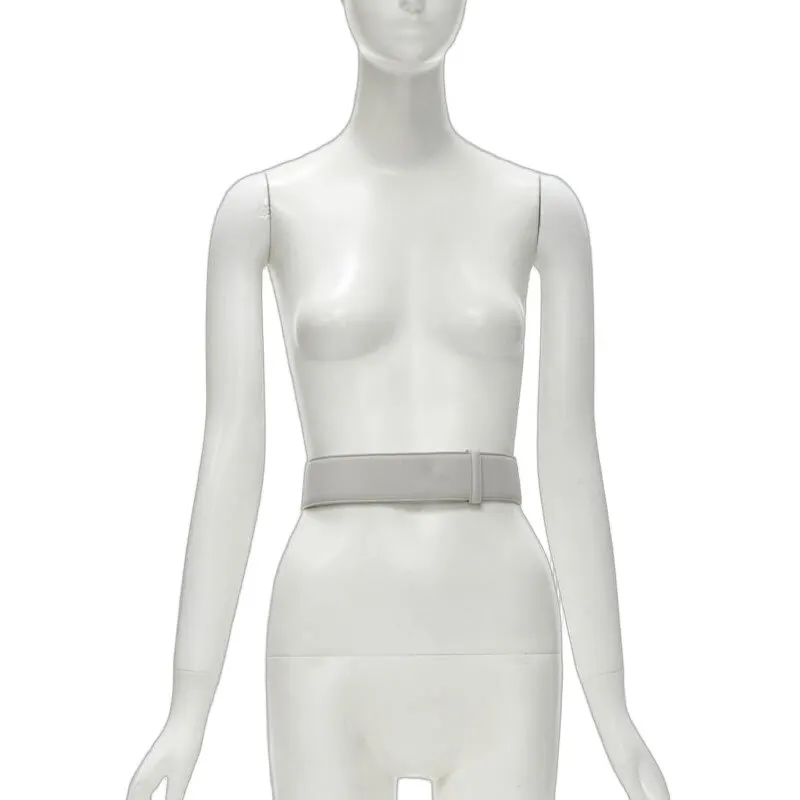 Jil Sander Medusa Chain Black Belt Grey Leather Very good - Front View