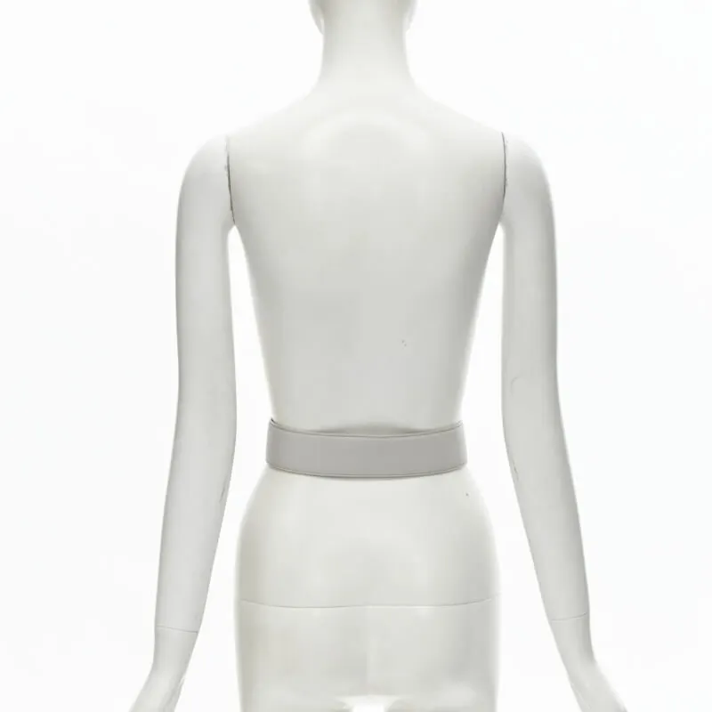 Jil Sander Medusa Chain Black Belt Grey Leather Very good - Box View
