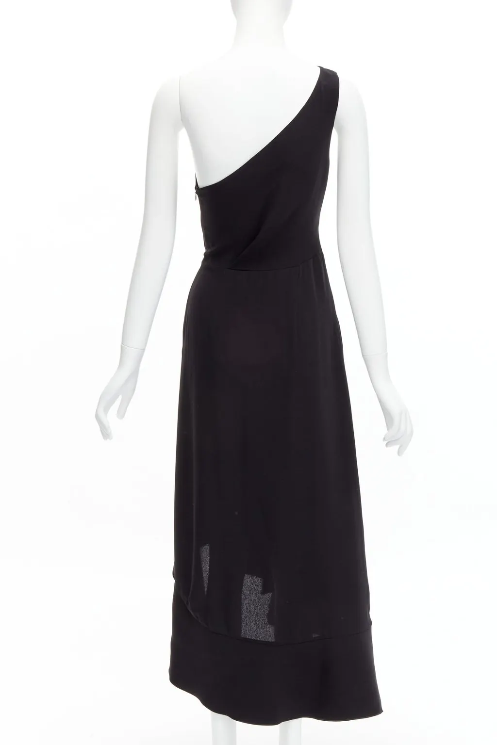 Dion Lee Drape Ruffle Dress Black Silk Never worn - Box View