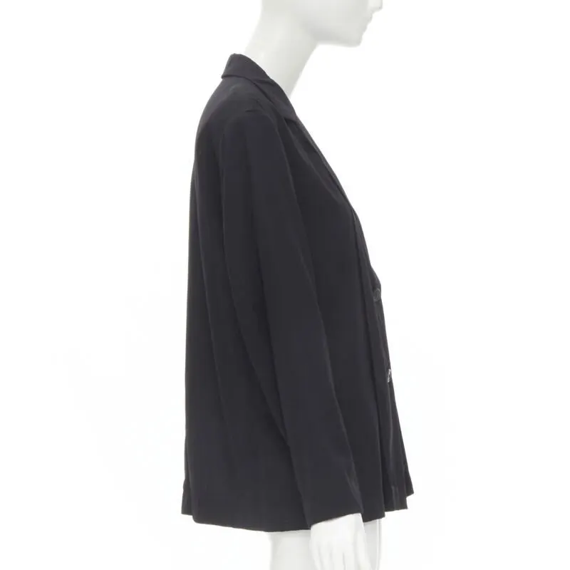 Issey Miyake Relaxed Casual Blazer Black Wool Never worn - Model View