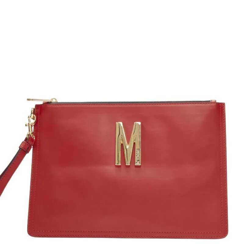 Moschino Vegetable Moon Bag Red Leather Very good - Front View