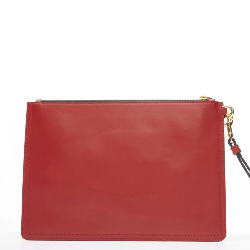 Moschino Vegetable Moon Bag Red Leather Very good - Model View