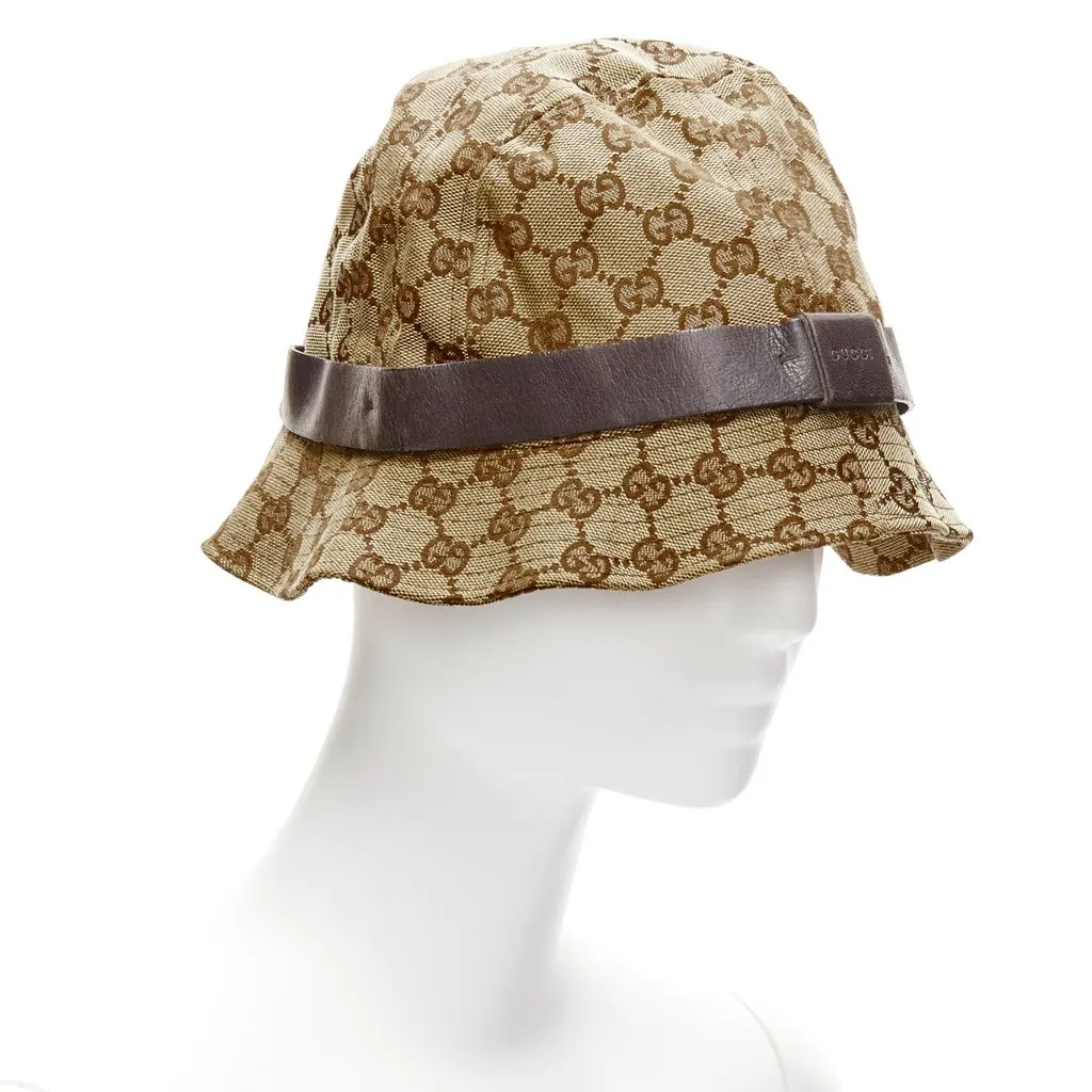 Gucci Brown GG Bucket Hat Beige Very good - Inside View