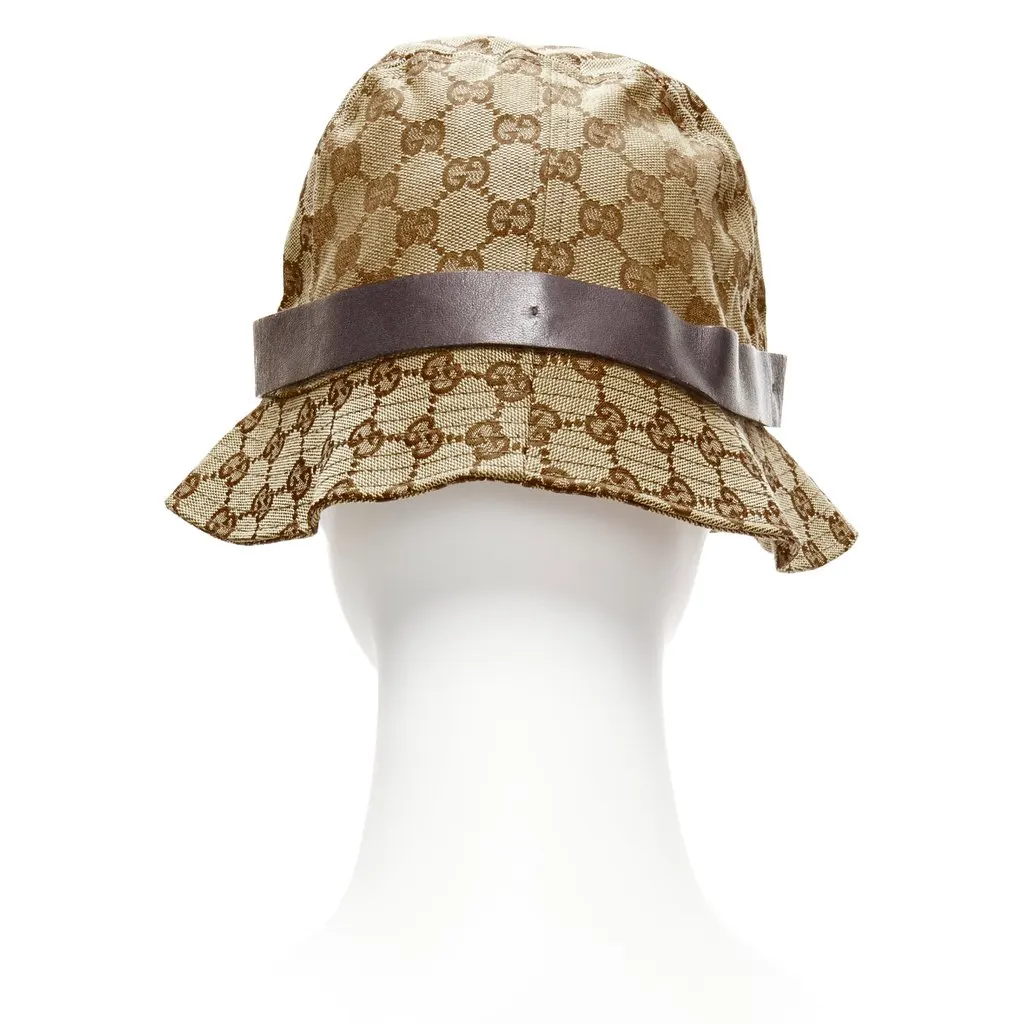 Gucci Brown GG Bucket Hat Beige Very good - Box View