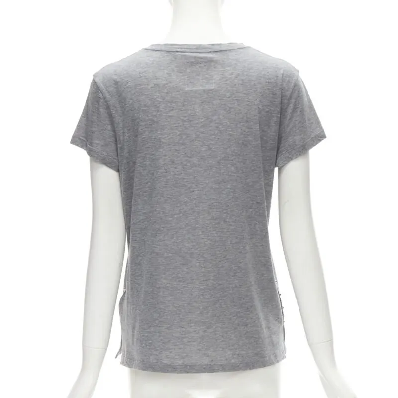 Valentino Pyramid Stud Tee Grey Cotton Never worn - Box View