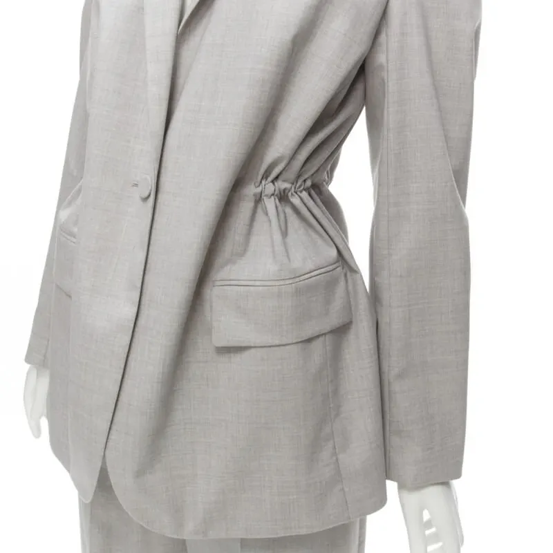Theory Grey Drawstring Pants Set Grey Wool Never worn - Back View