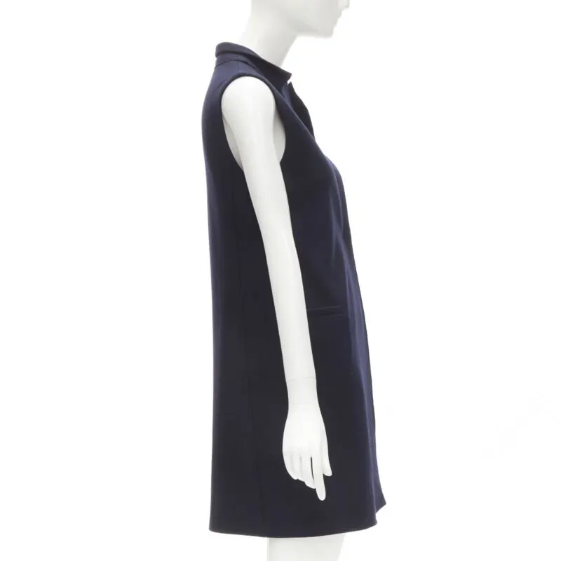 HARRIS WHARF LONDON Navy Wool Felt Vest Navy Wool Never worn - Box View