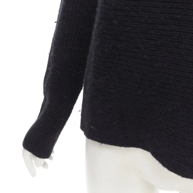 Vince Boat Neck Sweater Black Wool Very good - Back View