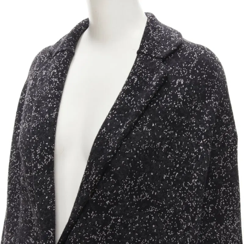 Theory Grey Knitted Robe Coat Grey Wool Never worn - Back View