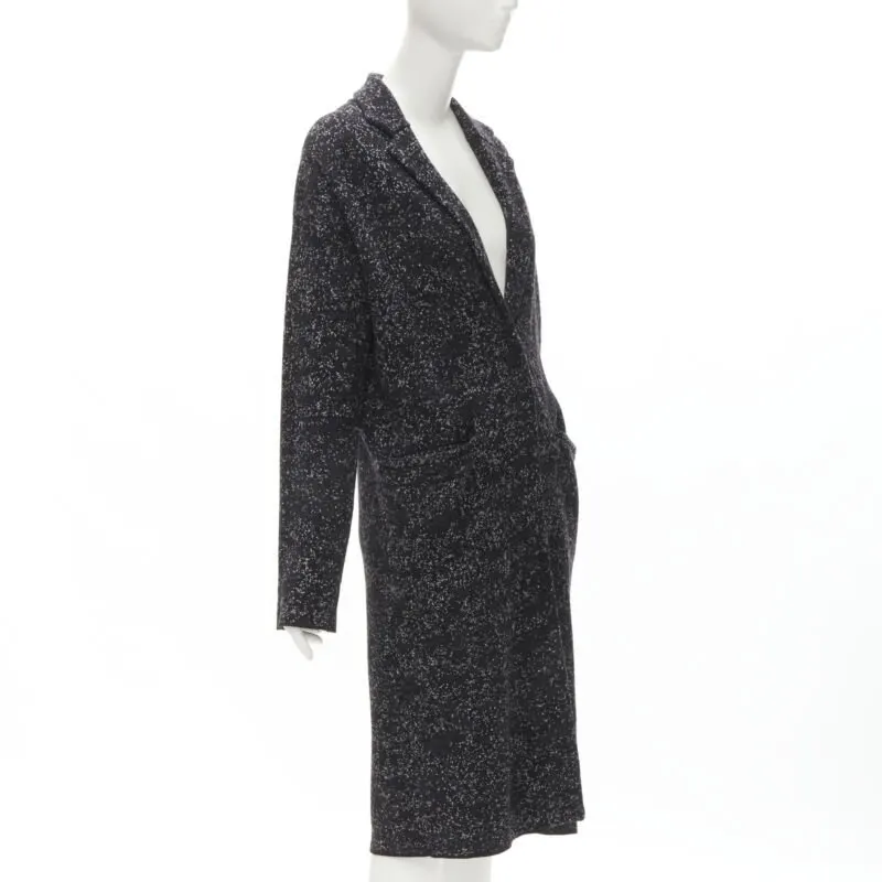 Theory Grey Knitted Robe Coat Grey Wool Never worn - Inside View