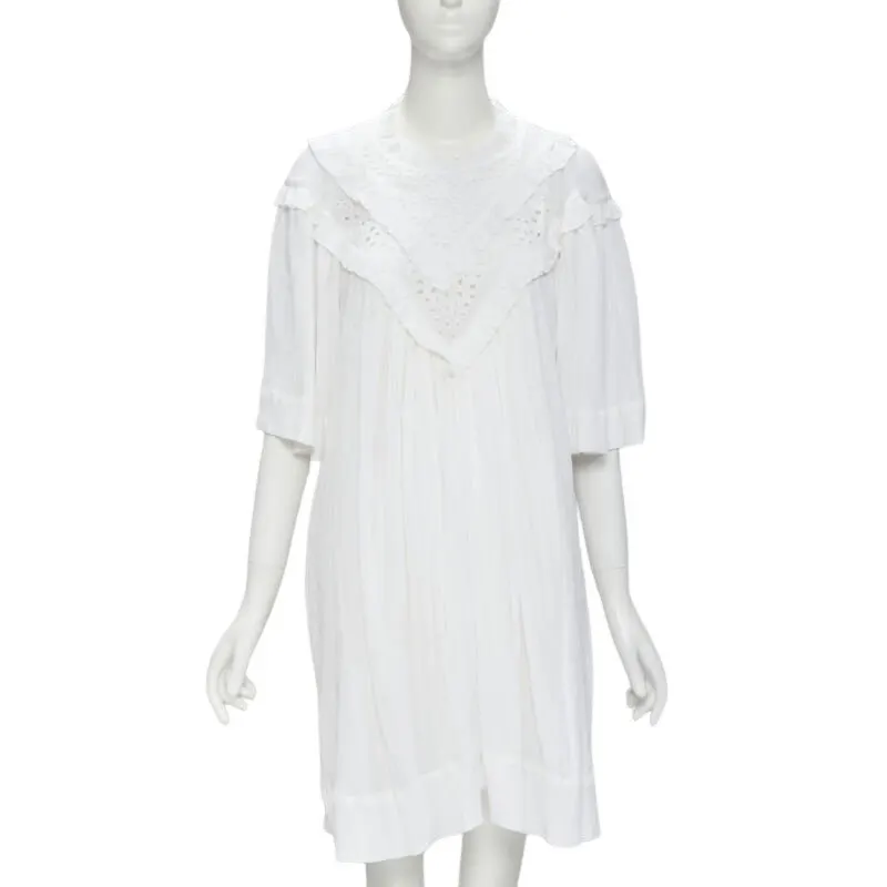 Isabel Marant Eyelet Boho Dress White Cotton Never worn - Front View