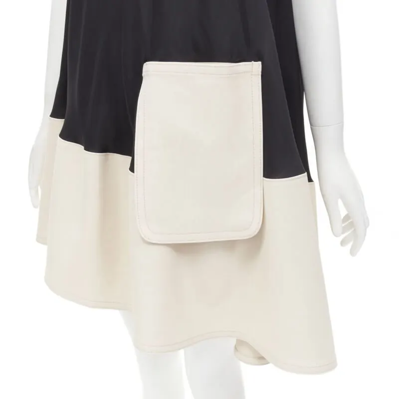 Tibi Patch Pocket Dress Black Polyester Never worn - Back View