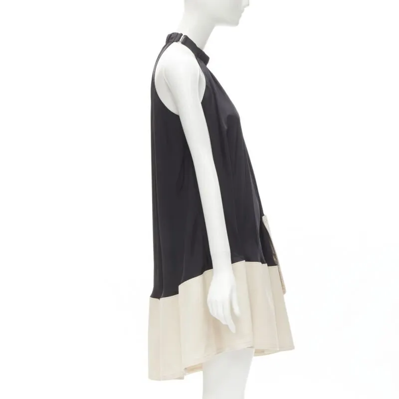Tibi Patch Pocket Dress Black Polyester Never worn - Model View