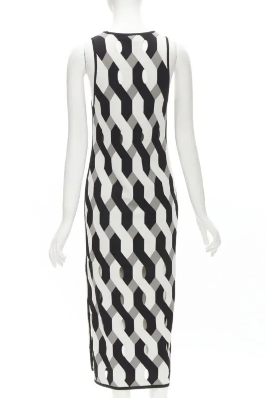 Rag & Bone Geometric Cut Dress Grey Polyester Very good - Box View