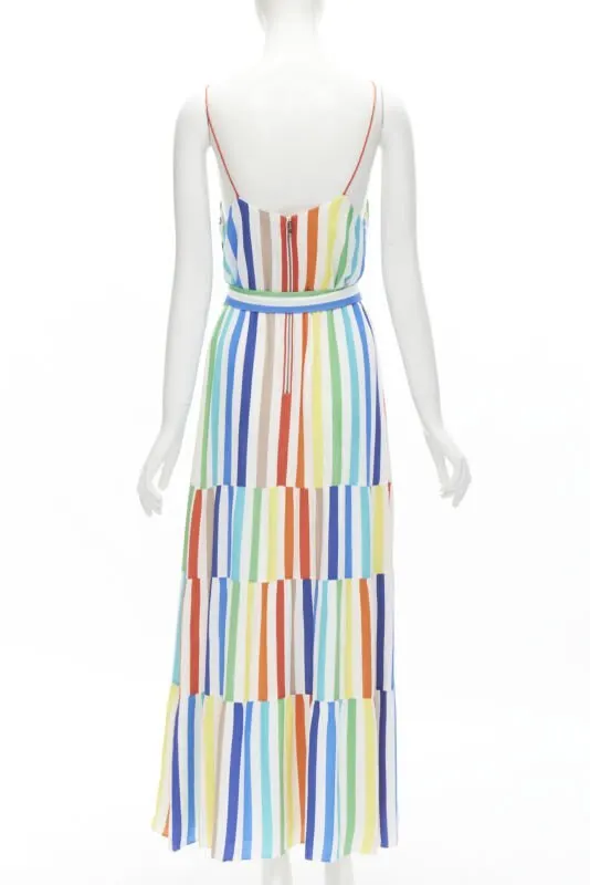 Alice & Olivia Striped Belted Dress MultiColor Viscose Never worn - Box View