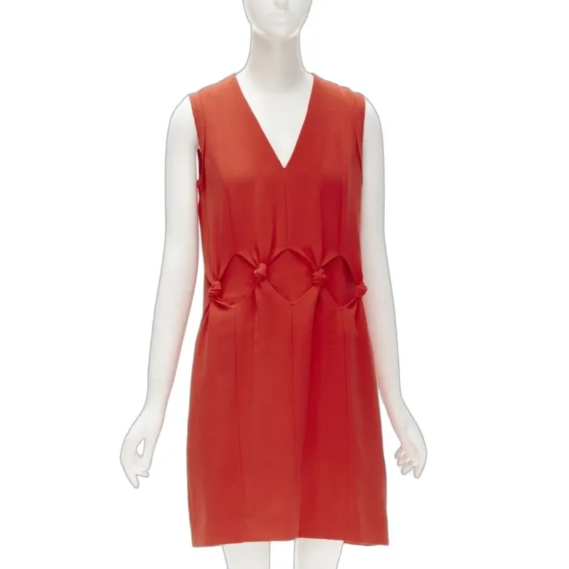 Victoria Beckham Knot Detail Dress Red Polyester Never worn - Front View