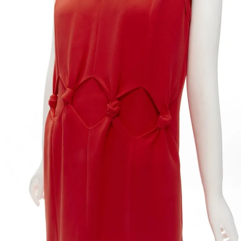 Victoria Beckham Knot Detail Dress Red Polyester Never worn - Back View