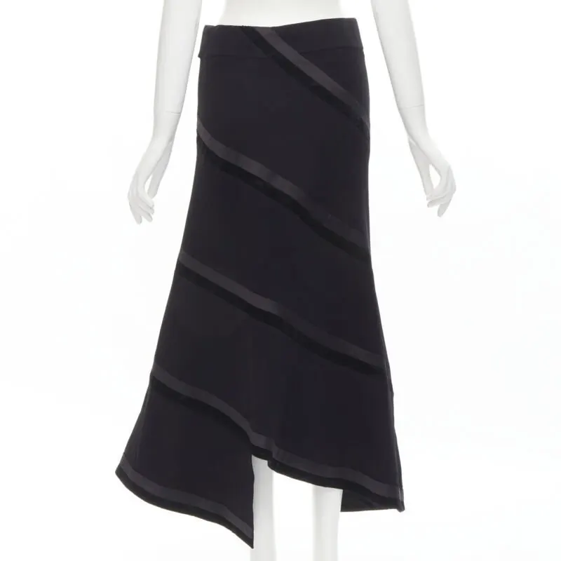 Rhie Velvet Spiral Skirt Black Viscose Never worn - Box View