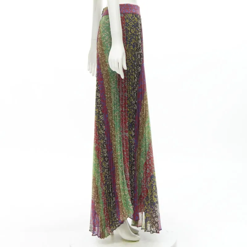 Alice & Olivia Paisley Pleated Skirt MultiColor Polyester Never worn, with tag - Model View