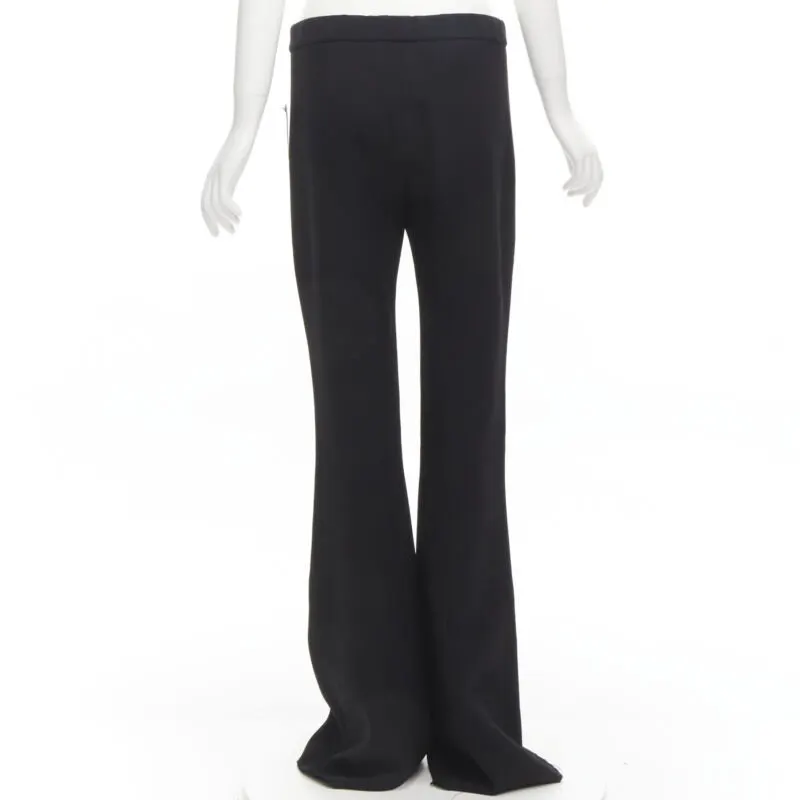 Gauchere Wide Flared Trousers Black Wool Never worn, with tag - Box View
