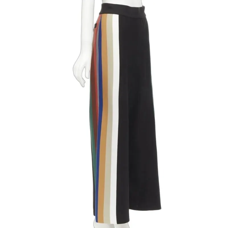Akira Naka Stripe Knit Pants Black Polyester Never worn - Front View