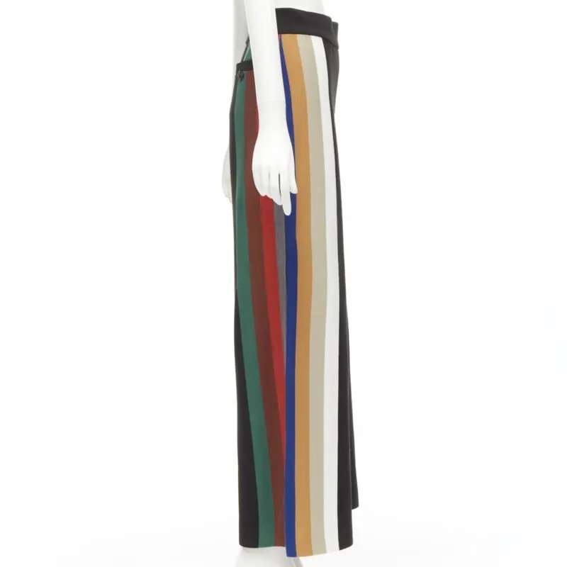 Akira Naka Stripe Knit Pants Black Polyester Never worn - Model View
