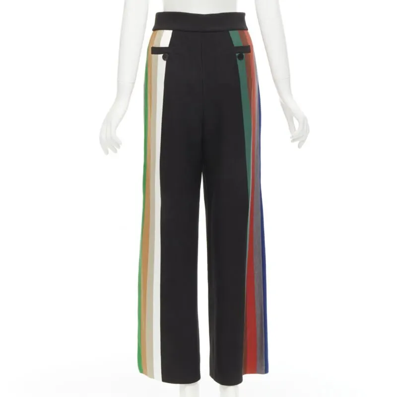 Akira Naka Stripe Knit Pants Black Polyester Never worn - Box View