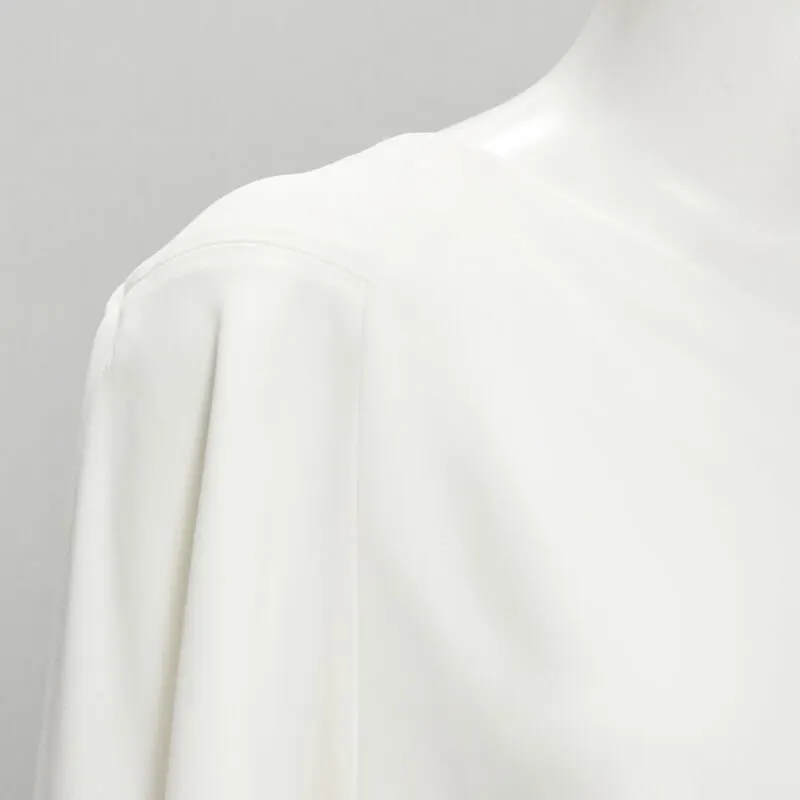 Roland Mouret Draped Cascade Top White Viscose Very good - Back View