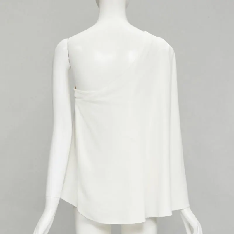 Roland Mouret Draped Cascade Top White Viscose Very good - Box View