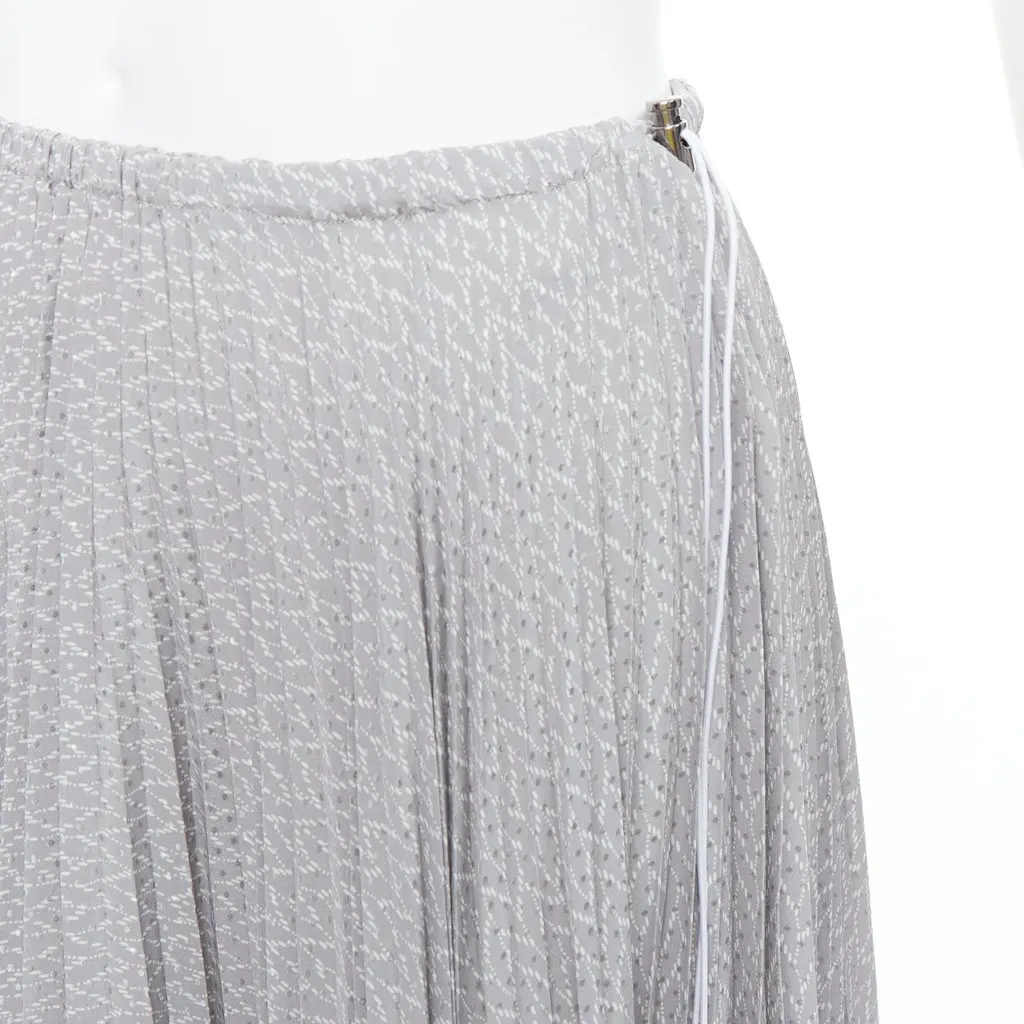 Fendi Grey Silk Skirt Grey Silk Very good - Back View