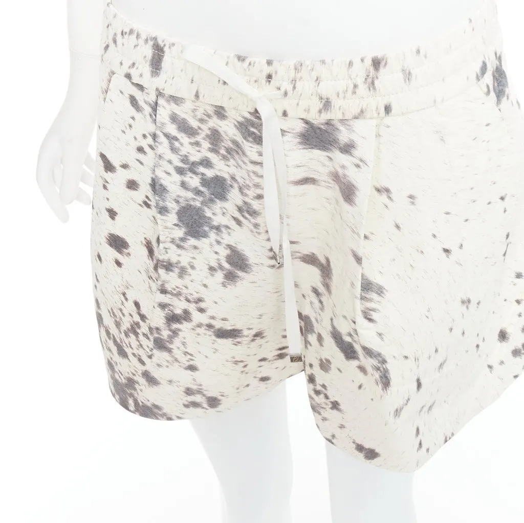 3.1 Phillip Lim Cow Print Shorts Ecru Leather Very good - Back View
