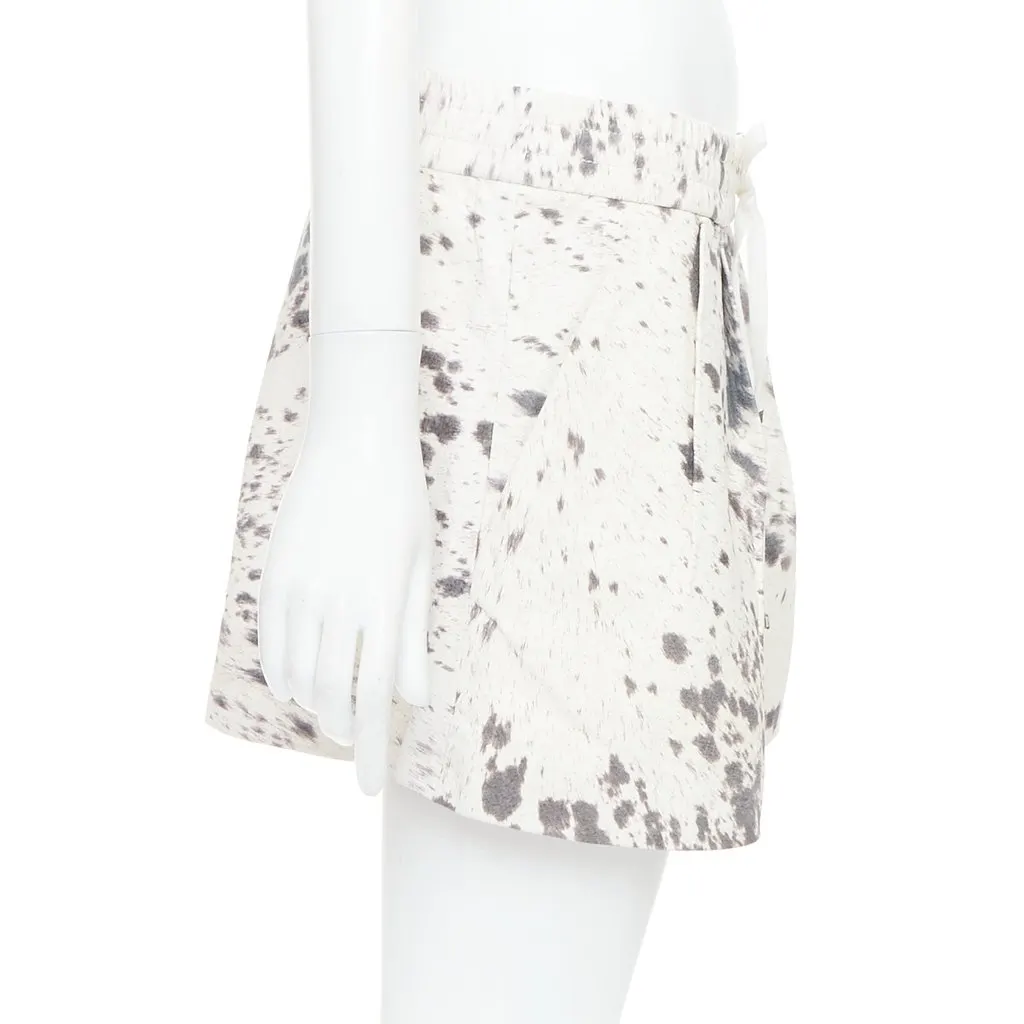 3.1 Phillip Lim Cow Print Shorts Ecru Leather Very good - Model View