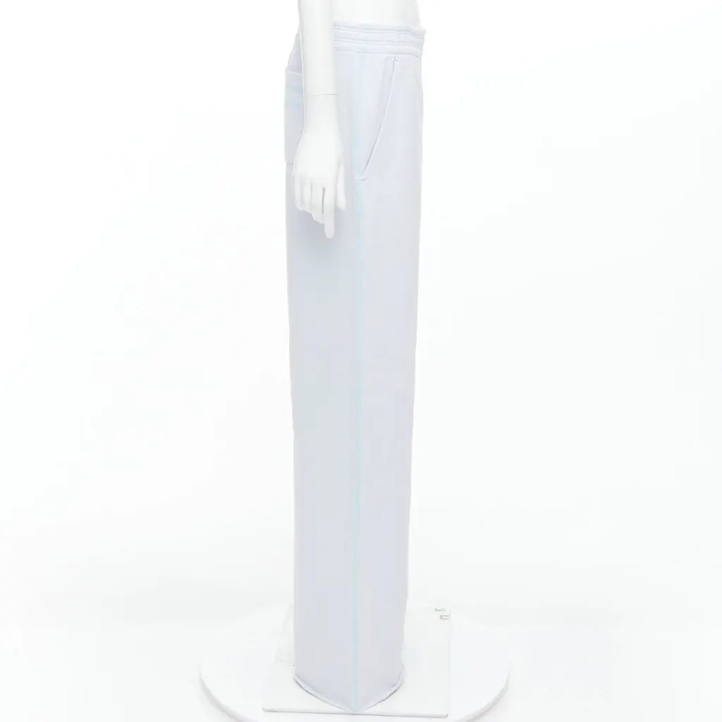 Acne Studios Contrast Stitch Pants Blue Cotton Very good - Model View