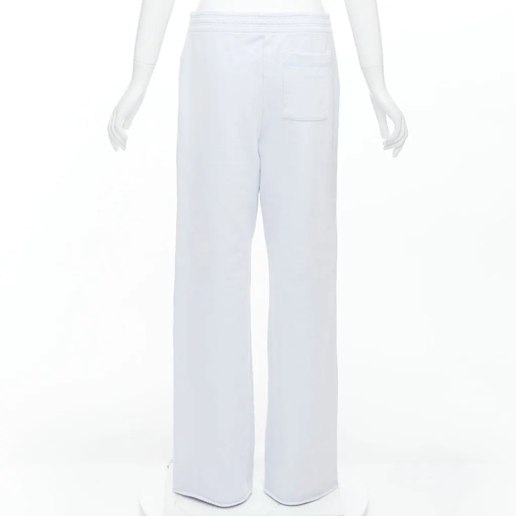 Acne Studios Contrast Stitch Pants Blue Cotton Very good - Box View
