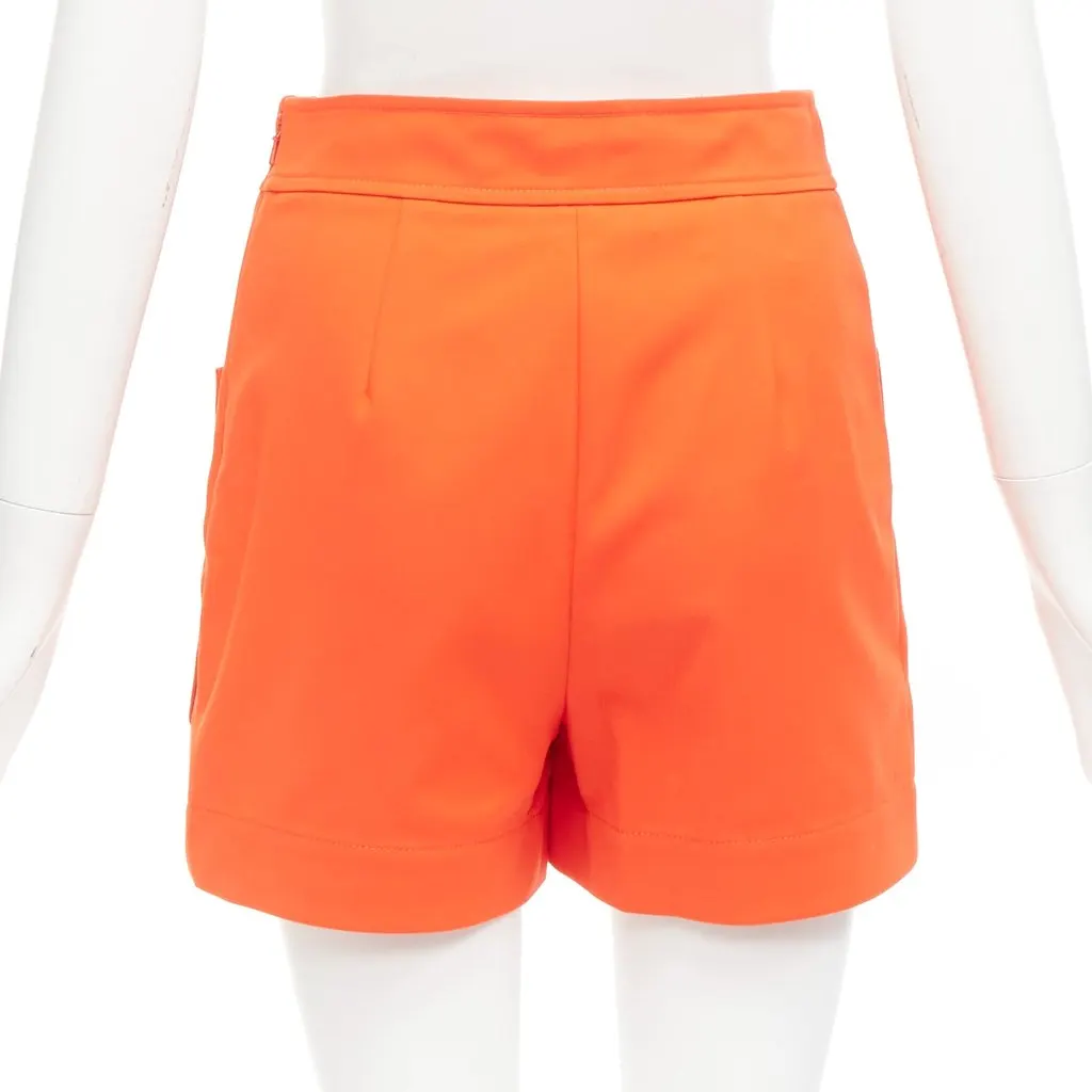 Moschino Orange Button Shorts Orange Polyamide Very good - Box View
