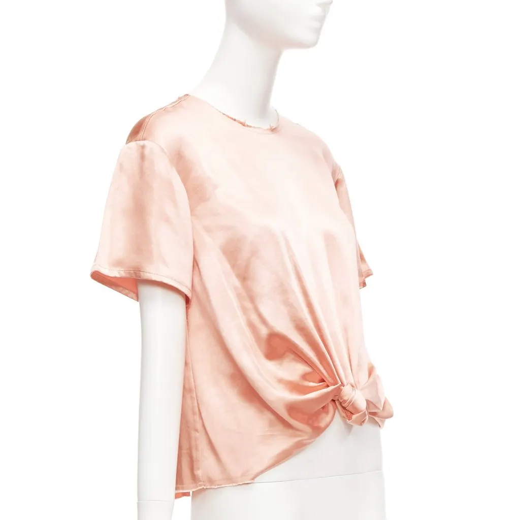 Rejina Pyo Satin Knot Top Pink Polyester Good - Inside View