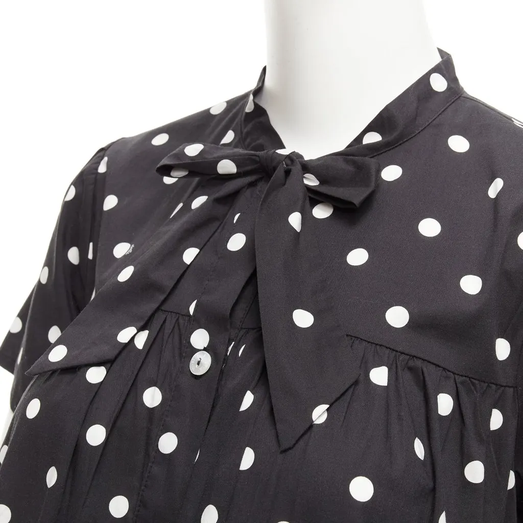Vivetta Polka Dot Sundress Black Cotton Never worn - Back View
