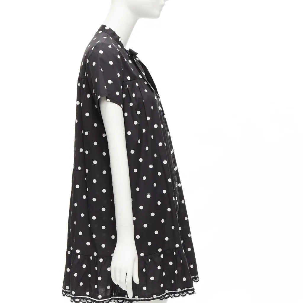 Vivetta Polka Dot Sundress Black Cotton Never worn - Model View
