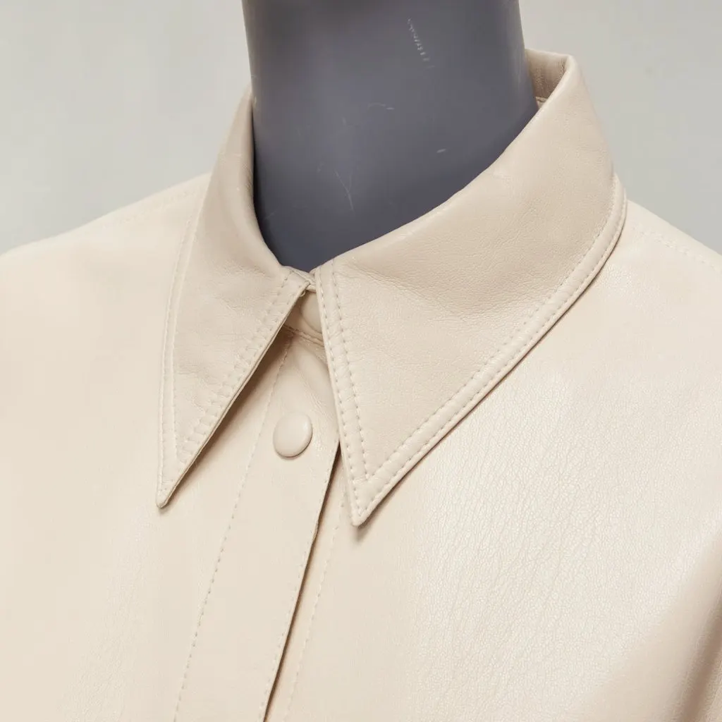 Nanushka Vegan Minimal Shirt Beige Never worn - Back View