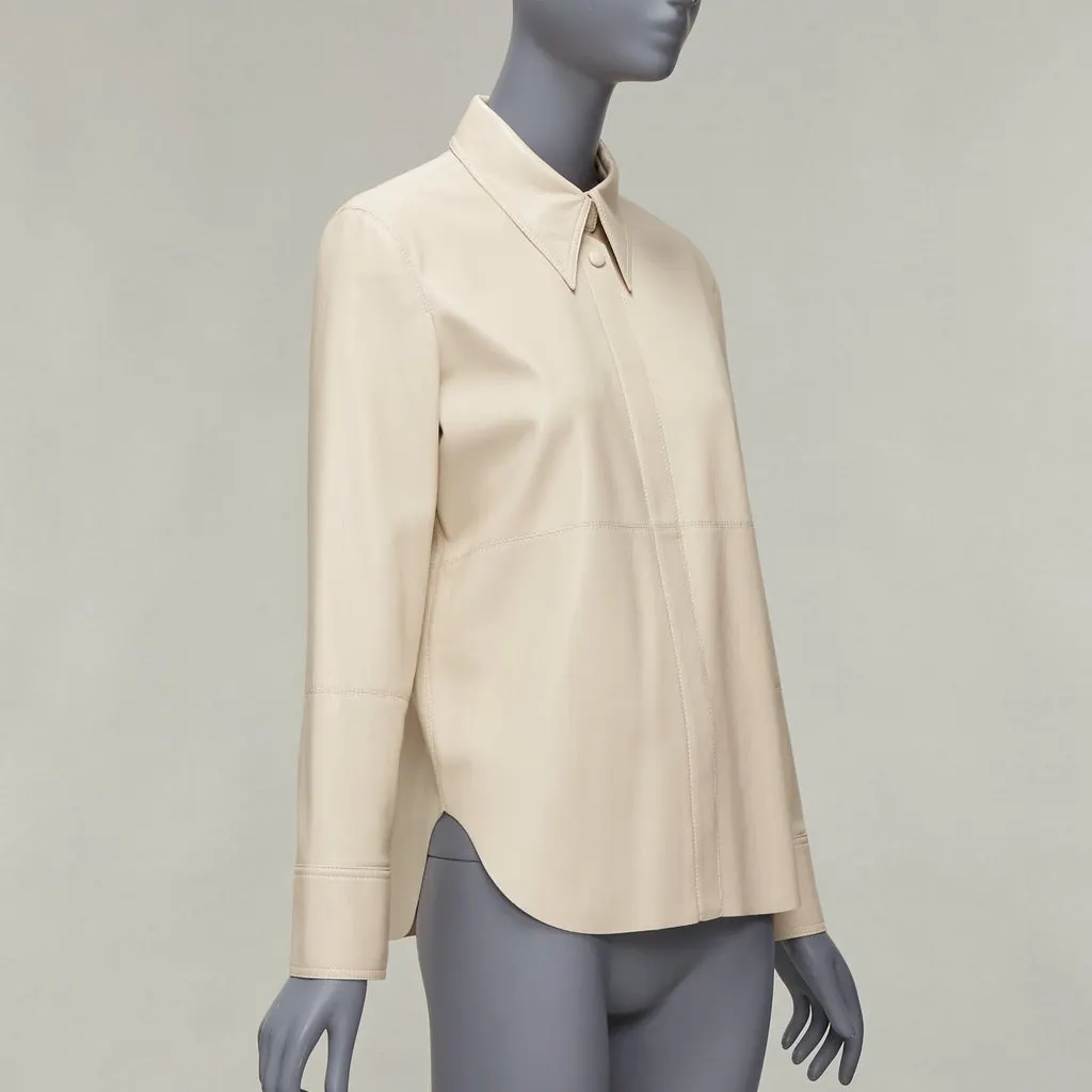 Nanushka Vegan Minimal Shirt Beige Never worn - Inside View
