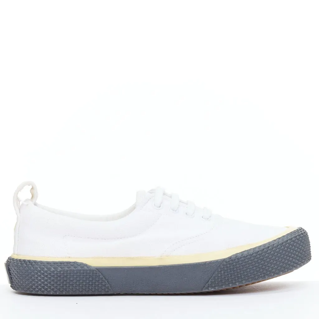 Celine Canvas Mid Skate Shoes White Good - Front View