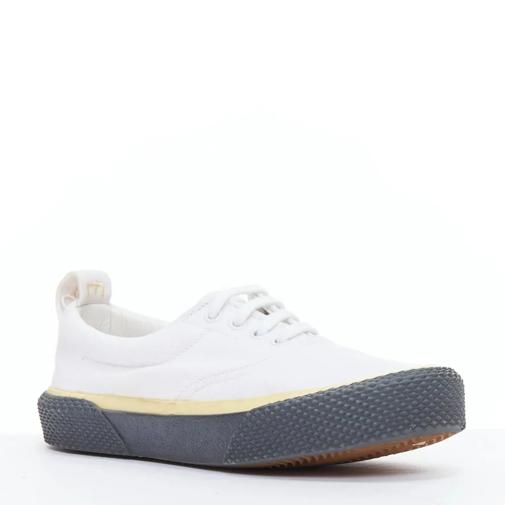 Celine Canvas Mid Skate Shoes White Good - Inside View