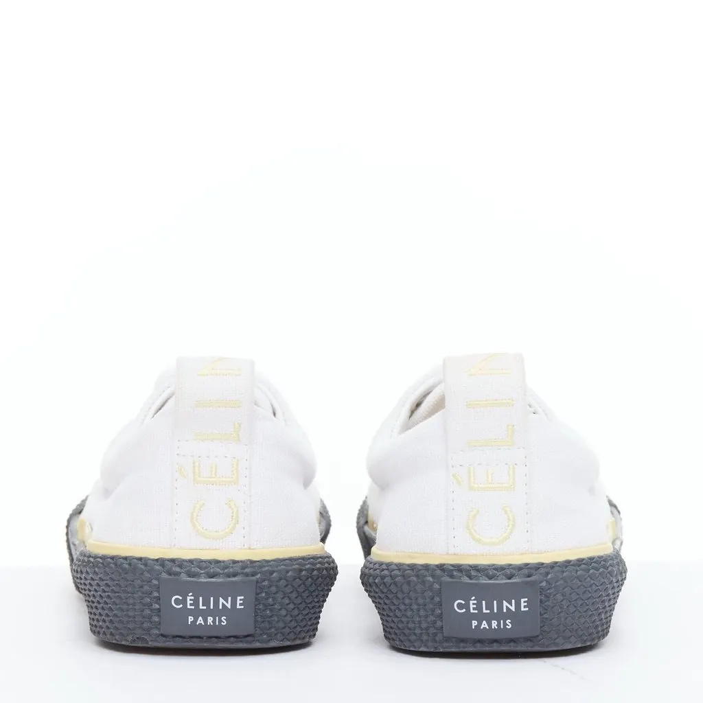 Celine Canvas Mid Skate Shoes White Good - Model View
