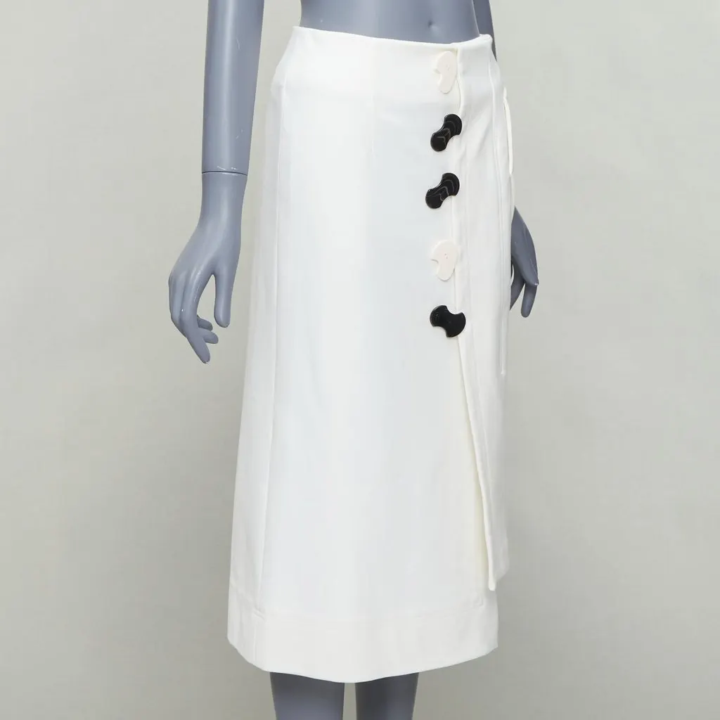 Tibi Darted Pencil Skirt White Polyester Good - Inside View