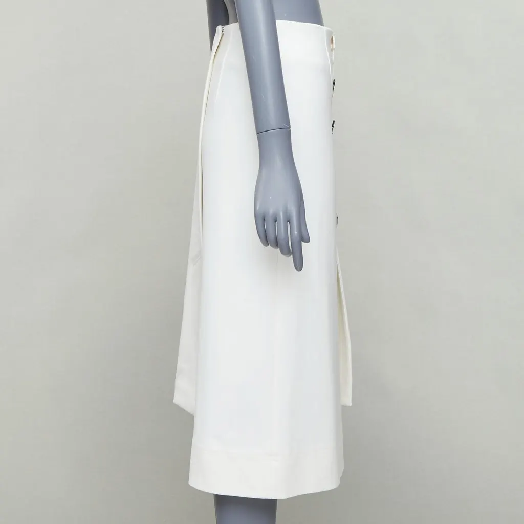 Tibi Darted Pencil Skirt White Polyester Good - Model View