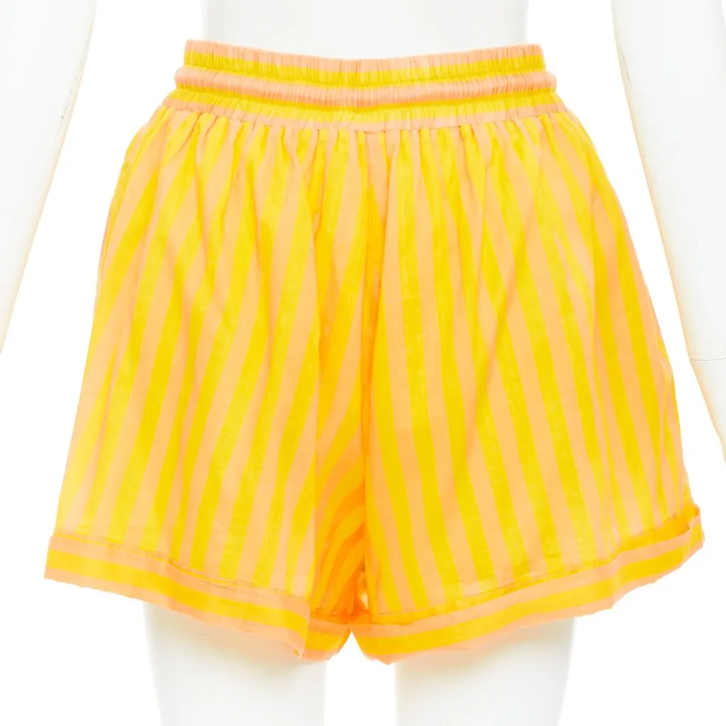 Zimmermann Striped Boxer Shorts Yellow Cotton Never worn - Box View